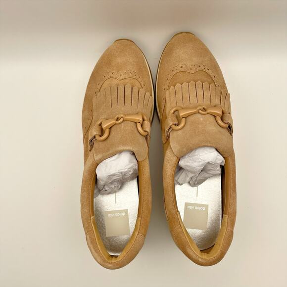 Dolce Vita Women's Jhax Suede Shoe US 9 EU 39-40 Light Brown/Cream NIB - Picture 10 of 12